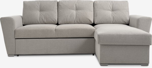 Sovesofa m/sjeselong VEJLBY lys sand