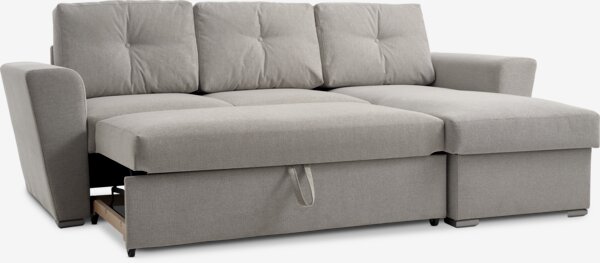 Sovesofa m/sjeselong VEJLBY lys sand