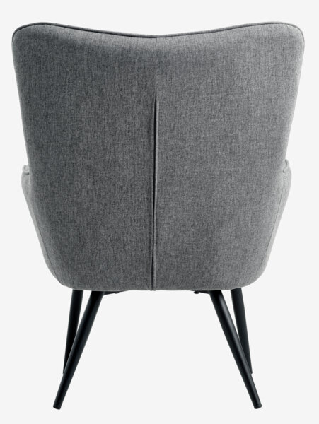 Fotel ULDUM szary tkanina/czarny