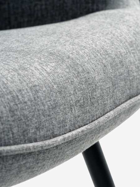 Fotel ULDUM szary tkanina/czarny