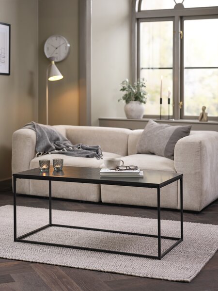 Coffee table TROSTERUD 50x100 marble colour/black