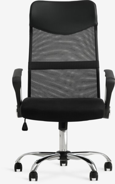 Festnight Set 4 Sedie Da Ufficio Impilabili – Design Ergonomico, Rivestimento In Tessuto Nero, Struttura Metallica