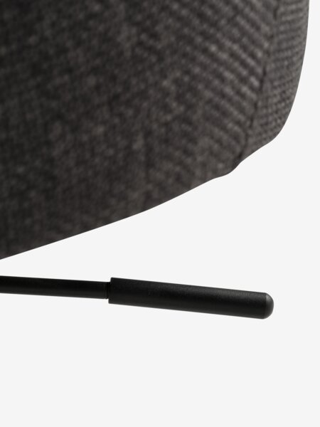 Silla de escritorio PEBRINGE tela gris oscuro/negro
