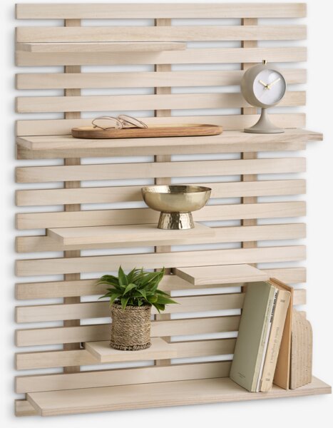 Wall shelf KETTINGE 6 shelves natural