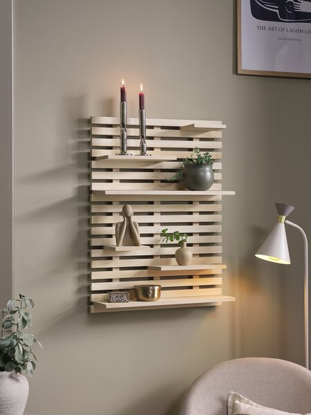 Étagère murale KETTINGE 6 tab. naturel