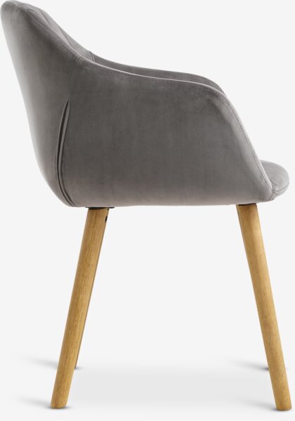 Jídelní židle ADSLEV samet šedá