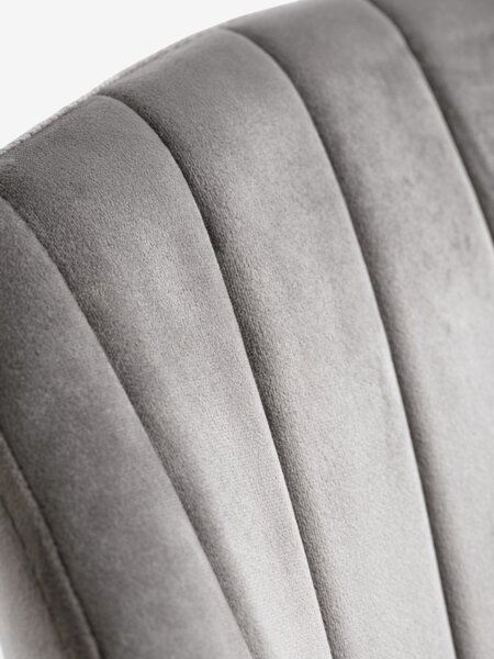 Jídelní židle ADSLEV samet šedá