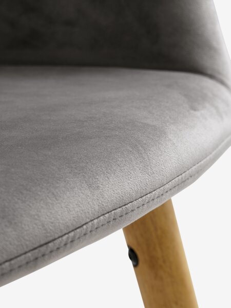 Jídelní židle ADSLEV samet šedá