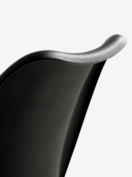 Silla de comedor KLARUP polipiel negro/negro