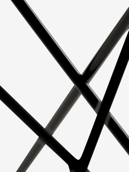 Silla de comedor KLARUP polipiel negro/negro