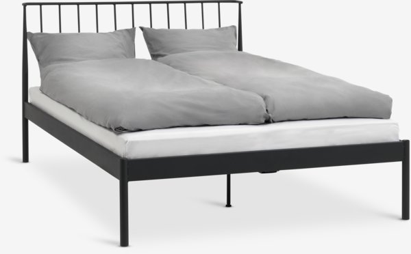 Bed frame ABILDRO Euro double black