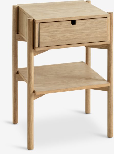 Bedside table DALBY 1 drawer oak