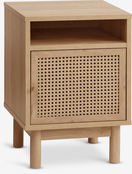 Bedside table HALMSTAD 1 door oak colour