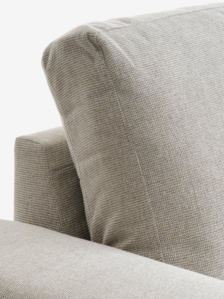 Sovesofa m/sjeselong VEJLBY lys sand