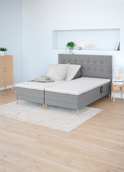 Ställbar säng 80x200cm BJORSUND GE35 grå-23