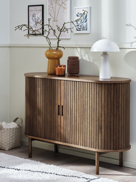 Sideboard LYNGVIG 120 cm 2 Rollläden dunkle eiche