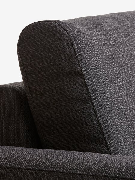 Divano letto con chaise longue BEDSTED grigio