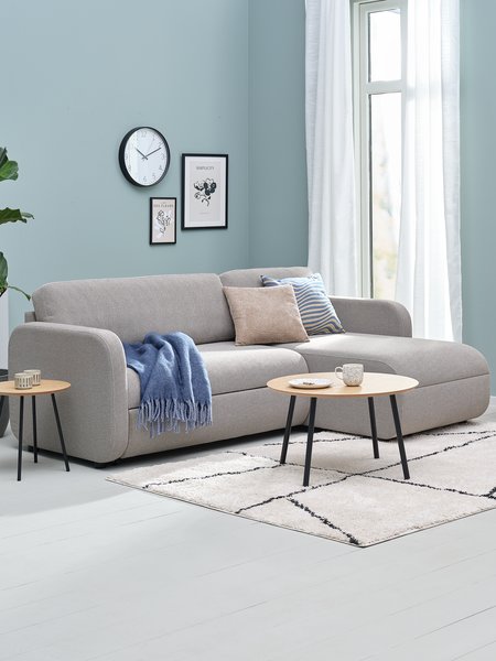 Sovesofa chaiselong MOMMARK beige stof