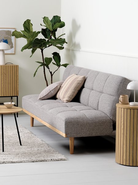 Sofa bed NEJEDE light grey fabric