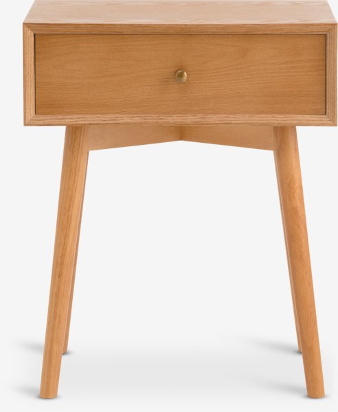 Bedside table HOKKSUND 1 drawer brown