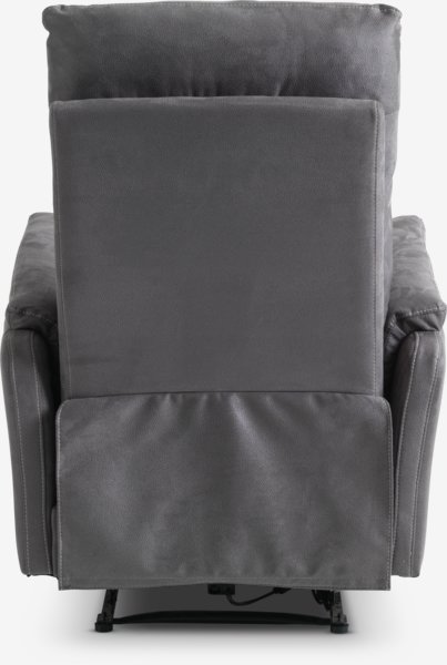 Recliner ABILDSKOV electric grey faux leather