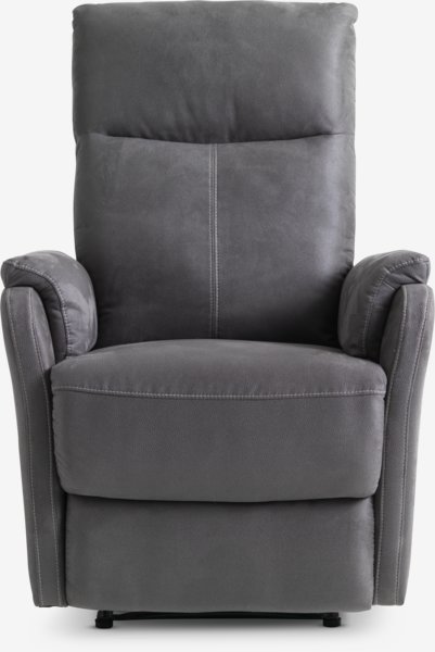Recliner ABILDSKOV electric grey faux leather