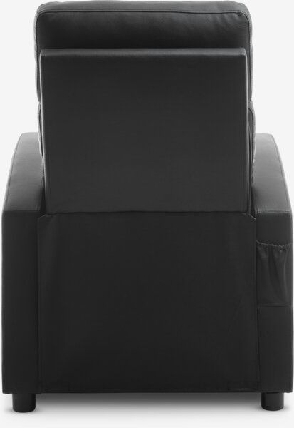 Recliner HADRUP black faux leather