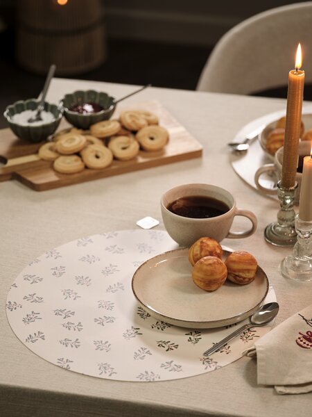 Set de table ADVENT Ø38 beige/vert