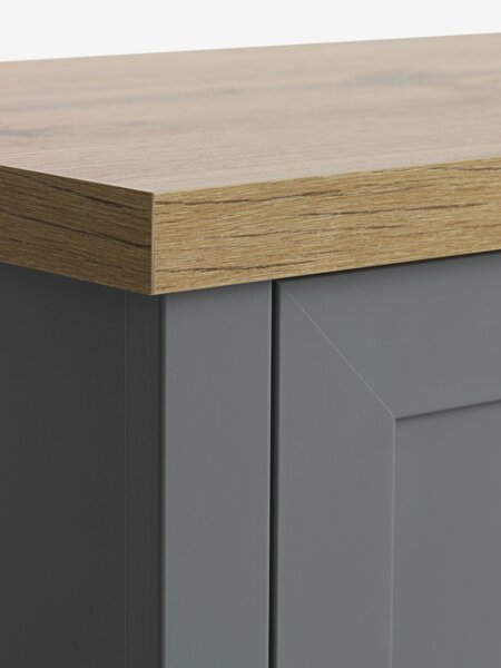 TV bench MARKSKEL 2 doors grey/oak colour