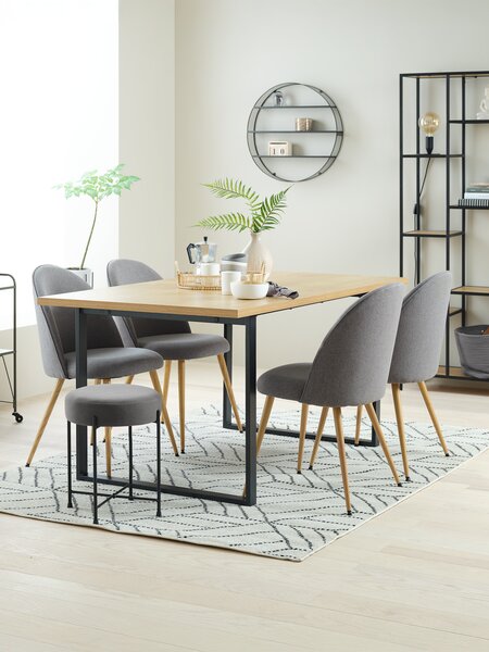 Dining chair KOKKEDAL grey/oak