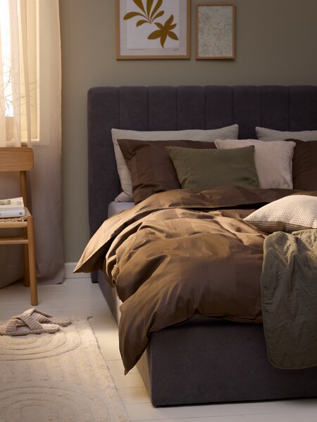 Parure de lit Satin BARBO 200x220 brun