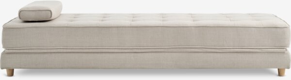 Daybed VARMARK 192x78 w/cushion beige fabric/oak colour