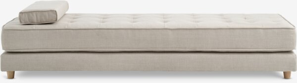 Daybed VARMARK 192x78 w/cushion beige fabric/oak colour