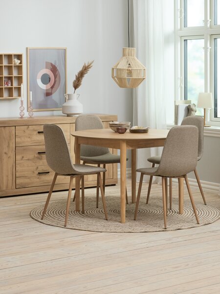 Dining chair BISTRUP sand/oak