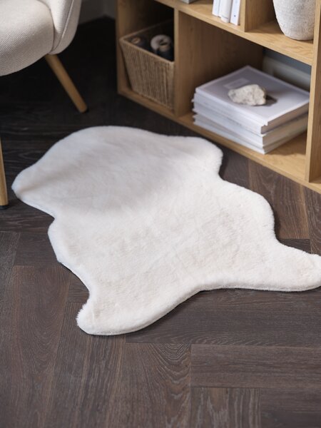 Tappeto effetto pelliccia OXEL 60x90 cm bianco