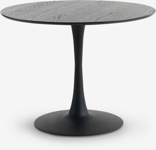 Table RINGSTED Ø100 placage frêne noir