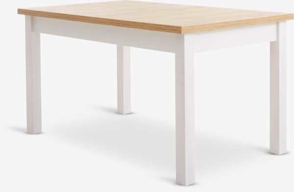 Table MARKSKEL 90x150/193 blanc/couleur chêne