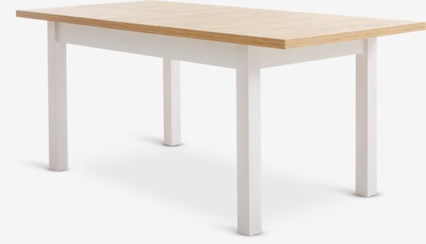 Table MARKSKEL 90x150/193 blanc/couleur chêne