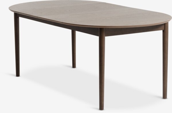 Table MARSTRAND Ø110/110x200 chêne foncé