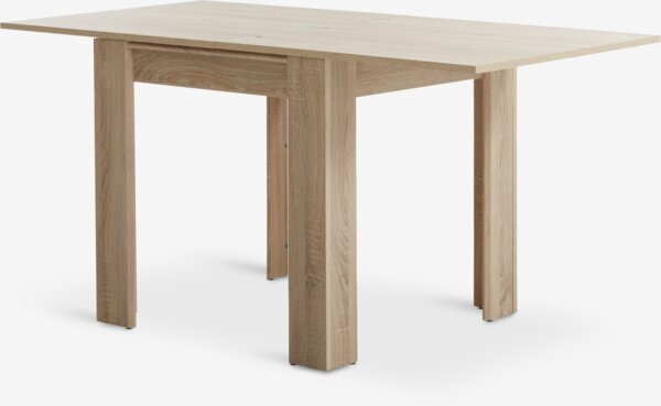 Dining table HASLUND 80x80/160 light oak