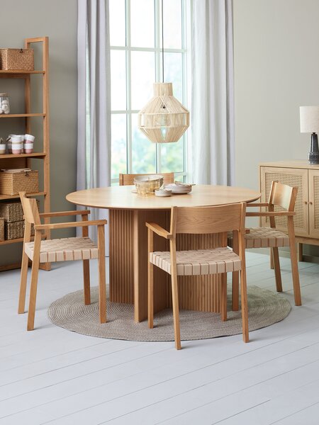 VESTERBORG D130 table oak + 4 VADEHAVET chairs oak