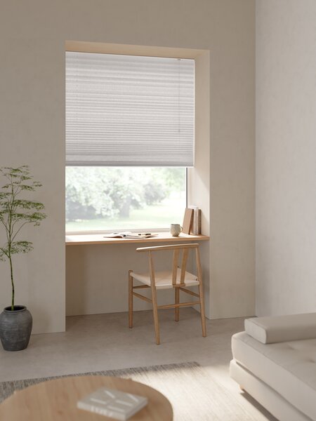 Plisségardin SLOTSHOLMEN 80x130 cm hvid