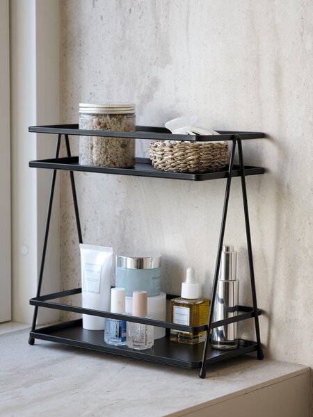 Scaffale bagno NACKA P14xL26xH28 cm nero