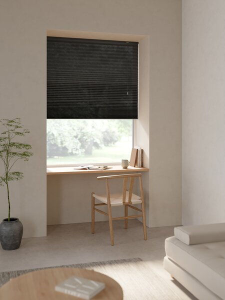 Plisségardin SLOTSHOLMEN 80x130 cm sort