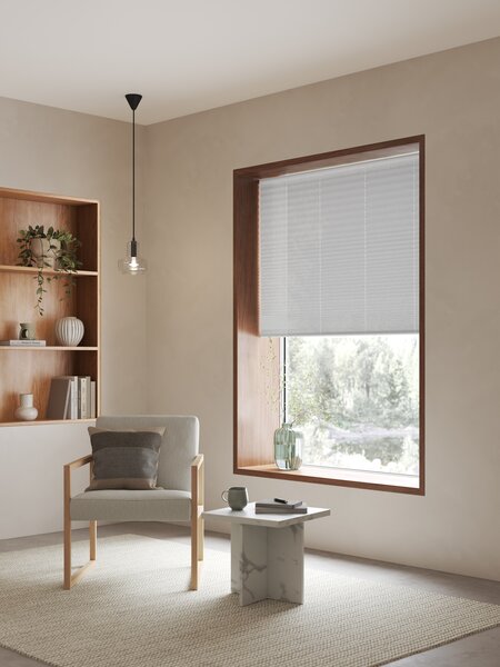 Plisségardin ENDELAVE 100x160cm hvit trådløs