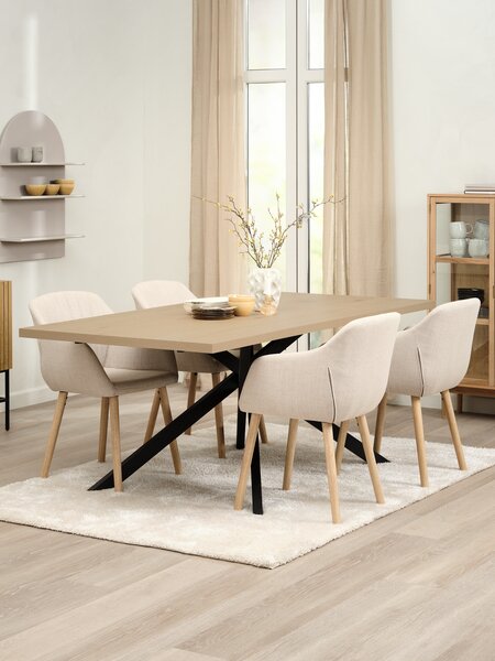 NORTOFT L200 varm ek + 4 ADSLEV beige