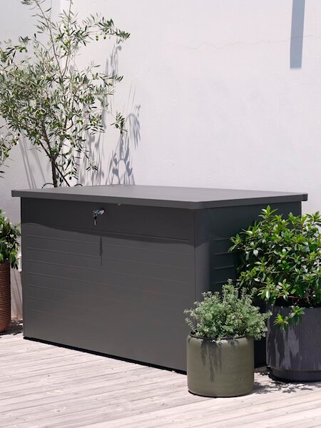 Coffre à coussins DREJET l160xH83xP79 gris anthracite