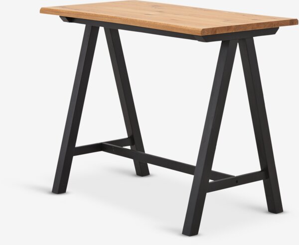 Bar table SANDBY 71x128 natural oak/black