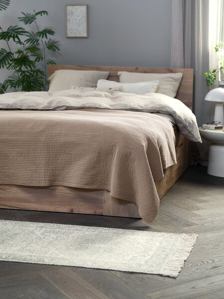 Odeja krpanka SIVBLOM 130x180 temno peščena