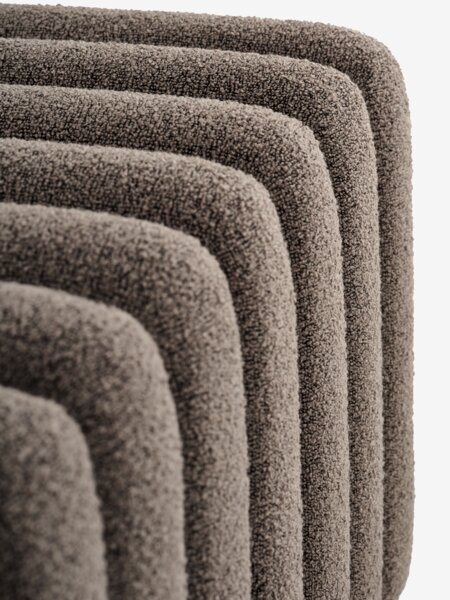 Bench BISLEV dark sand fabric